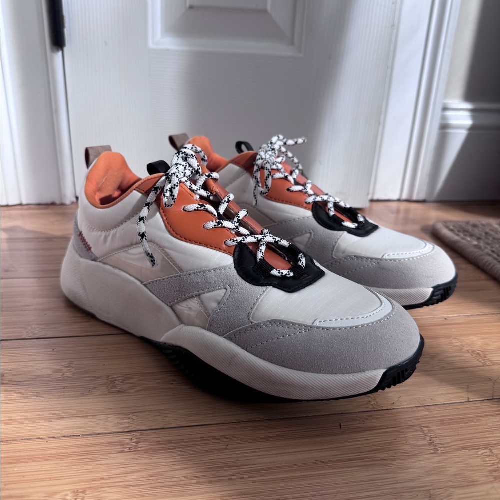 Mango White and Orange Sneakers